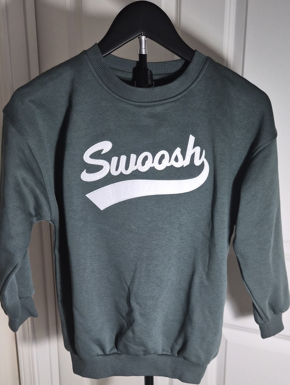 Nike Kids Crewneck Sweatshirt in Teal Green with White Swoosh
